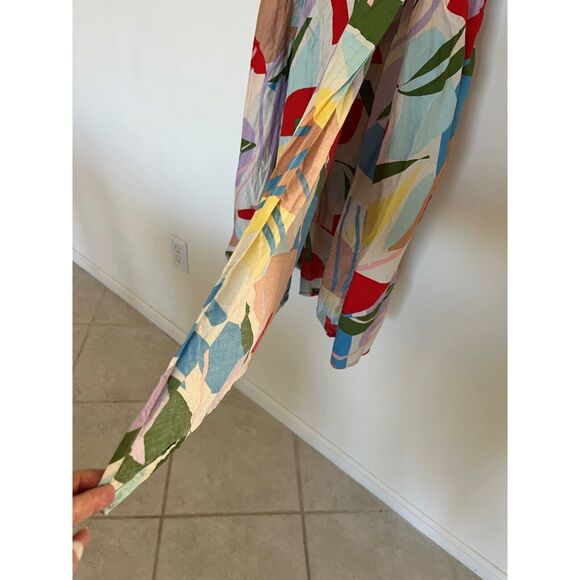 Eloquii Womens Skirt 24 Cotton Abstract Print Flouncy Boho Artsy Resort - Picture 4 of 8